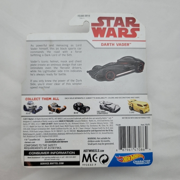 Hot Wheels Star Wars Darth Vader - Picture 2 of 2